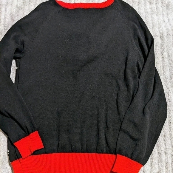 Reindeer Christmas Sweater Pullover Novelty Ugly Holiday Party XXL Black Red - Picture 3 of 5